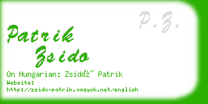patrik zsido business card